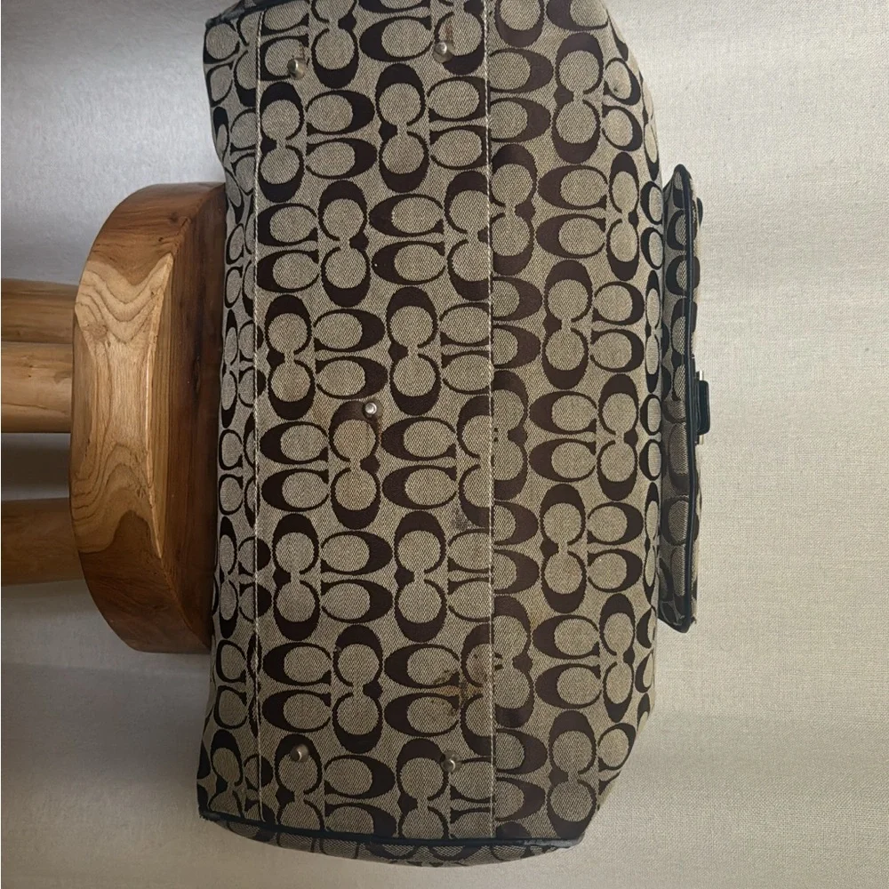 Coach Signature Canvas Carryall Duffel Bag in Brown/Khaki